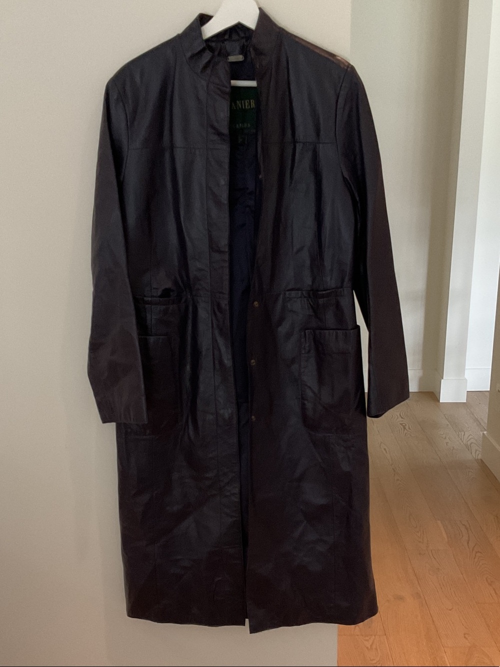 Danier Dark Brown Leather Long Coat
